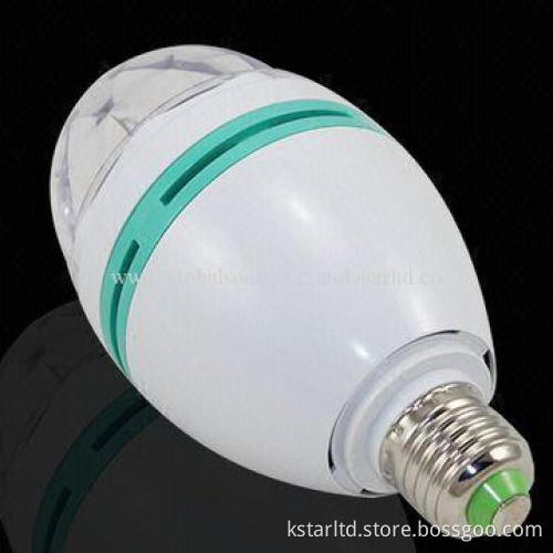 E27/B22 3W RGB Crystal Magic Ball LED Full Color Rotating Stage Party Light, 85 to 250V